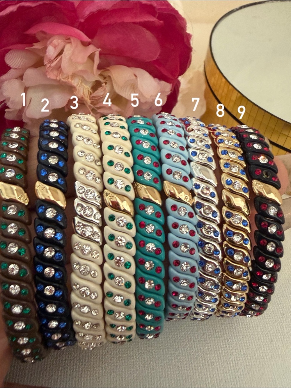 Roxanne Assoulin Authentic Rhinestone Stretch Bracelets Sold Individually NEW
